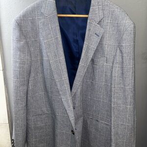 Stafford Gray Checkered Blazer